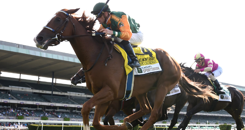 ​Long-shot Classic Causeway goes gate-to-wire in turf debut to win G1 Caesars Belmont Derby Invitati