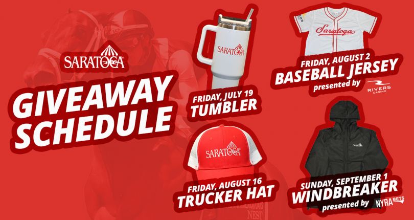 NYRA announces premium giveaways for 2024 summer meet at Saratoga Race Course